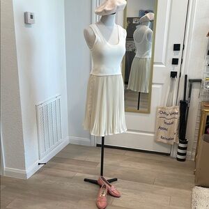 Vintage Pleated Crepe Skirt